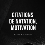 Citations inspirantes sur la natation circulant sur un fond aquatique