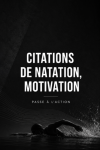 Citations inspirantes sur la natation circulant sur un fond aquatique