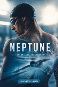 Vue d'artiste de la planète Neptune avec ses couleurs distinctives.