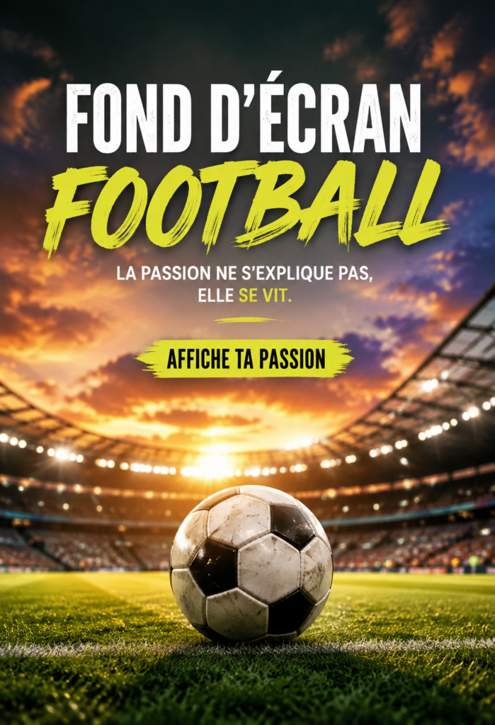 Un fond d'écran football dynamique représentant des joueurs en action sur le terrain.