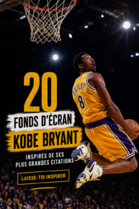 Fonds d'écran inspirant de Kobe Bryant avec citation motivante