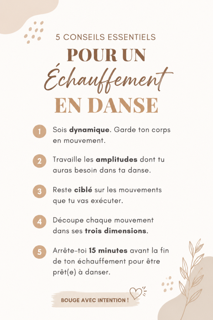 Danseuse s'échauffant avant une performance.