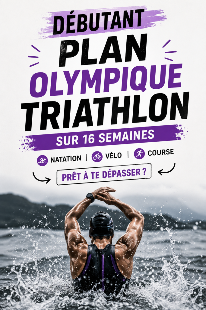 Femme courant lors d'un triathlon avec enthousiasme