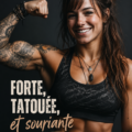 Femme souriante en train de faire du sport dans un parc.
