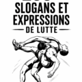 Slogans inspirants pour la lutte affichés sur un mur de gym