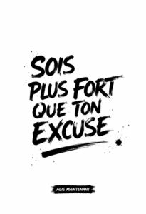 Femme se levant pour faire du sport, symbole de surmonter les excuses