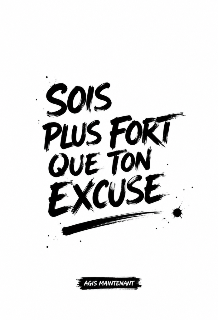Femme se levant pour faire du sport, symbole de surmonter les excuses