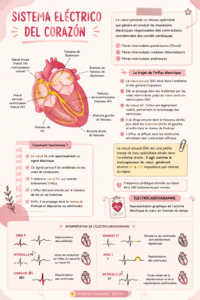Schéma illustratif du système électrique du cœur et son impact sur le performance sportive