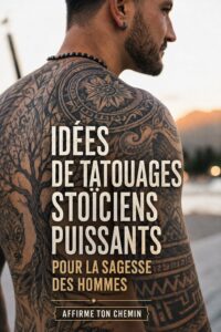 Un bras féminin orné d'un tatouage inspiré par la sagesse stoïcienne