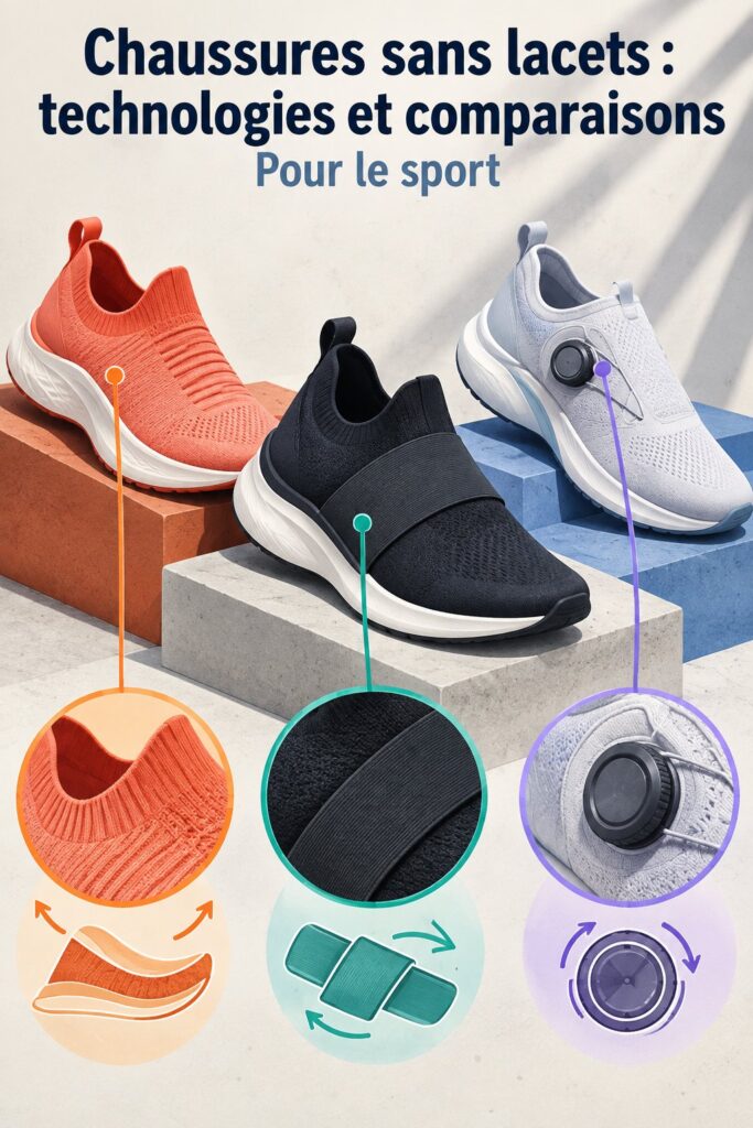 Comparaison entre les chaussures de sport Adidas et On sans lacets en situation de sport.