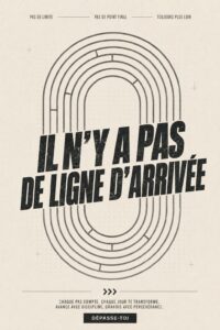 Affiche inspirante avec une citation motivationnelle sur l'entraînement