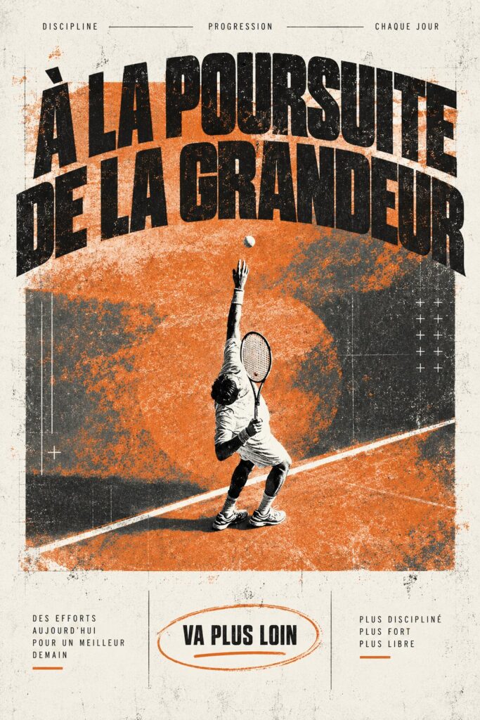 Affiche de motivation sportive sur un mur moderne