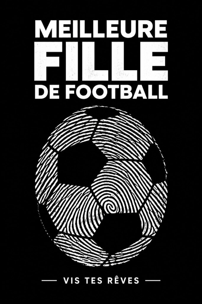 Graphique élégant d'une affiche de football minimaliste sur un mur.