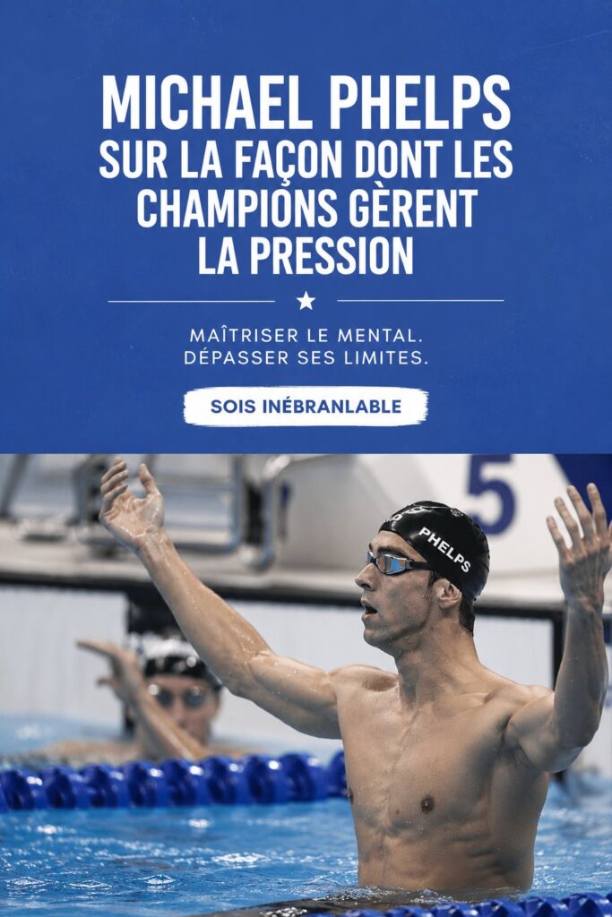 Michael Phelps lors d'une compétition, symbolisant la gestion de la pression chez les champions.