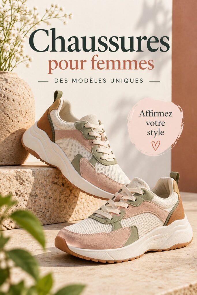 Un assortiment de chaussures pour femmes montrant des styles uniques et contemporains