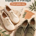 Chaussures minimalistes confortables fabriquées en Espagne, idéales pour le sport et le quotidien.
