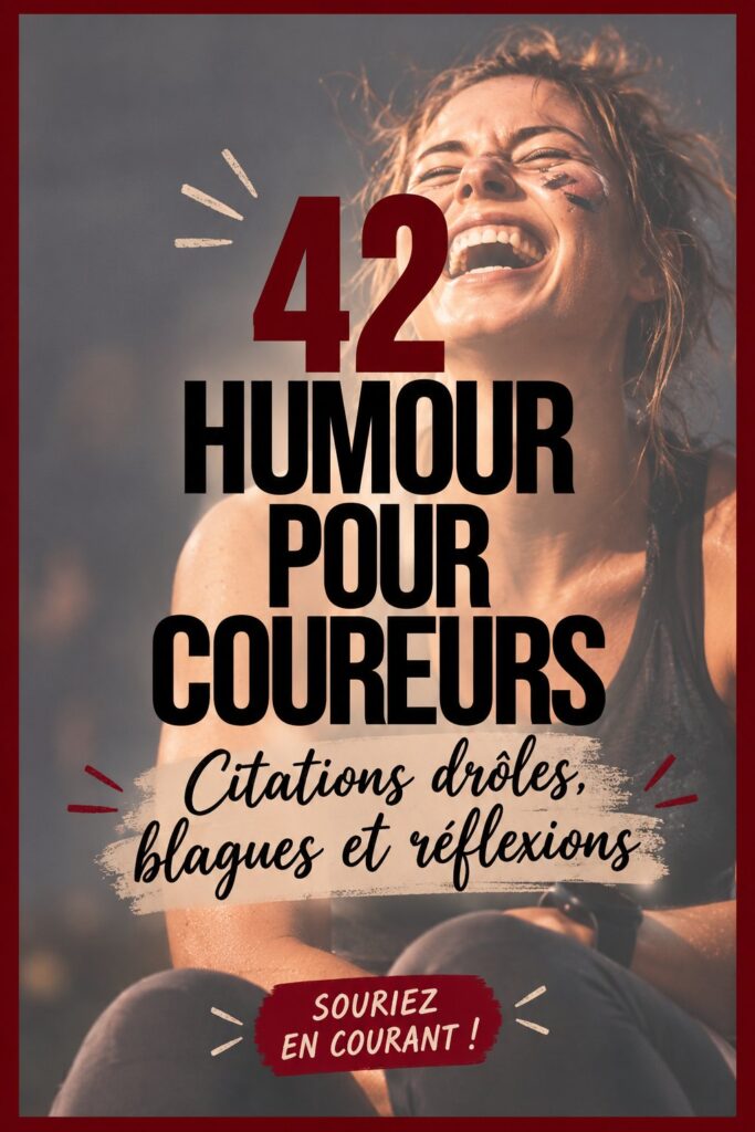 Une citation humoristique sur le running écrite sur un mur de café, illustre l'esprit léger des coureurs.