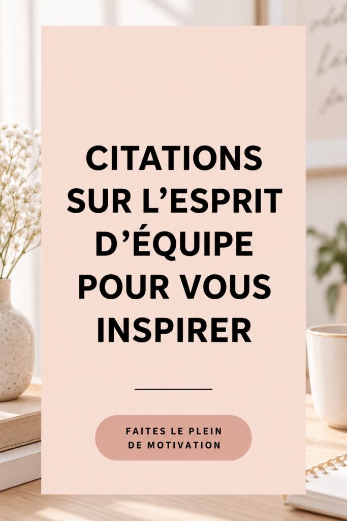 Une belle citation inspirante sur le travail d'équipe affichée dans une salle de réunion.