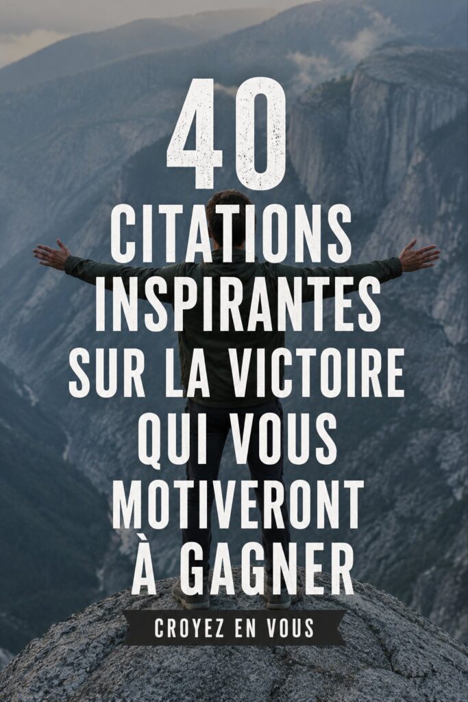 Une collection de citations inspirantes pour la motivation et la réussite.