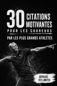 Citations inspirantes pour coureurs affichées sur un joli fond coloré.