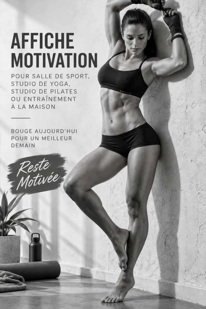 Affiche inspirante pour motiver les femmes dans leur pratique sportive.