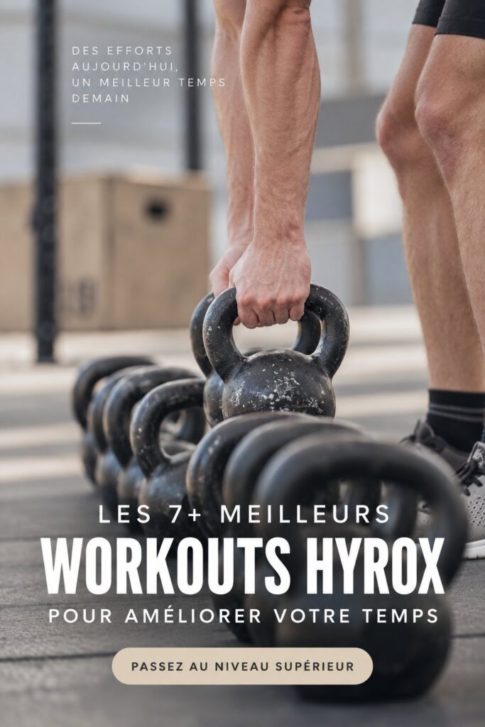 Femme en pleine séance d'entraînement Hyrox, intensifiant sa performance