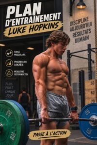 Personne en train de faire du fitness inspirée par le plan de Luke Hopkins.