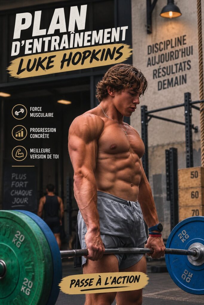 Personne en train de faire du fitness inspirée par le plan de Luke Hopkins.
