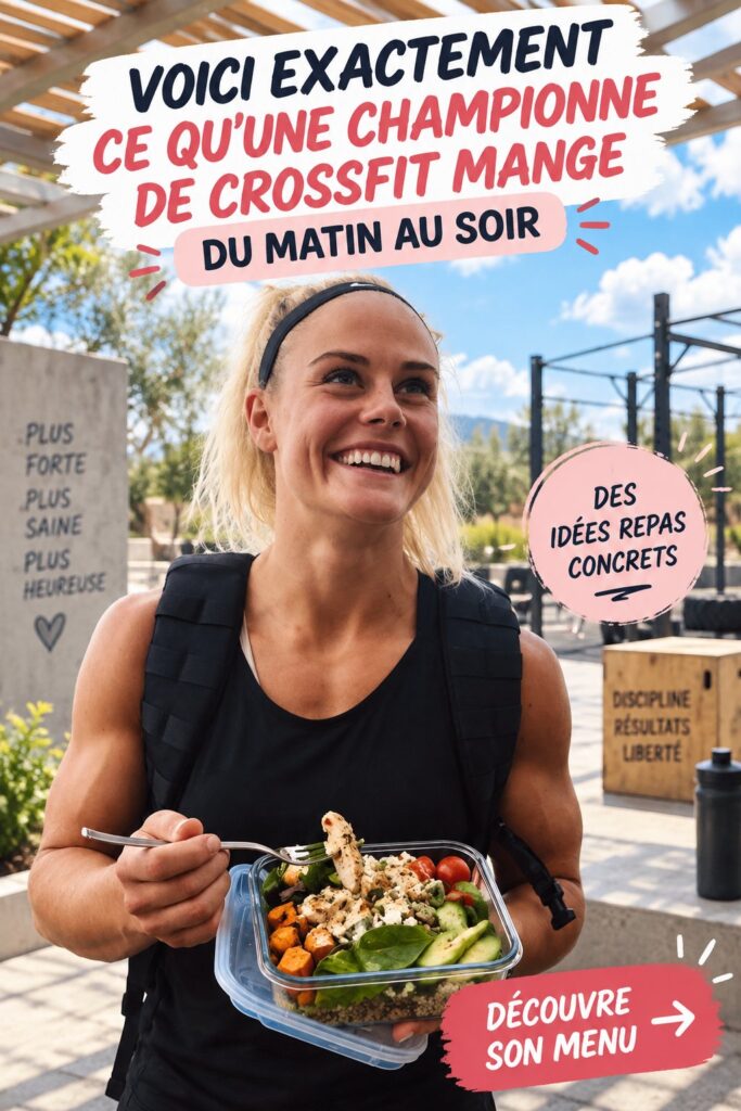 Une assiette saine avec des aliments riches en protéines et en nutriments, typiques d'un repas d'athlète.