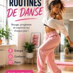 Femme dansant joyeusement dans son salon dans le cadre d'une routine de danse.
