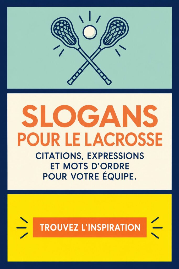 Une équipe de lacrosse avec des slogans motivants esprit d'équipe