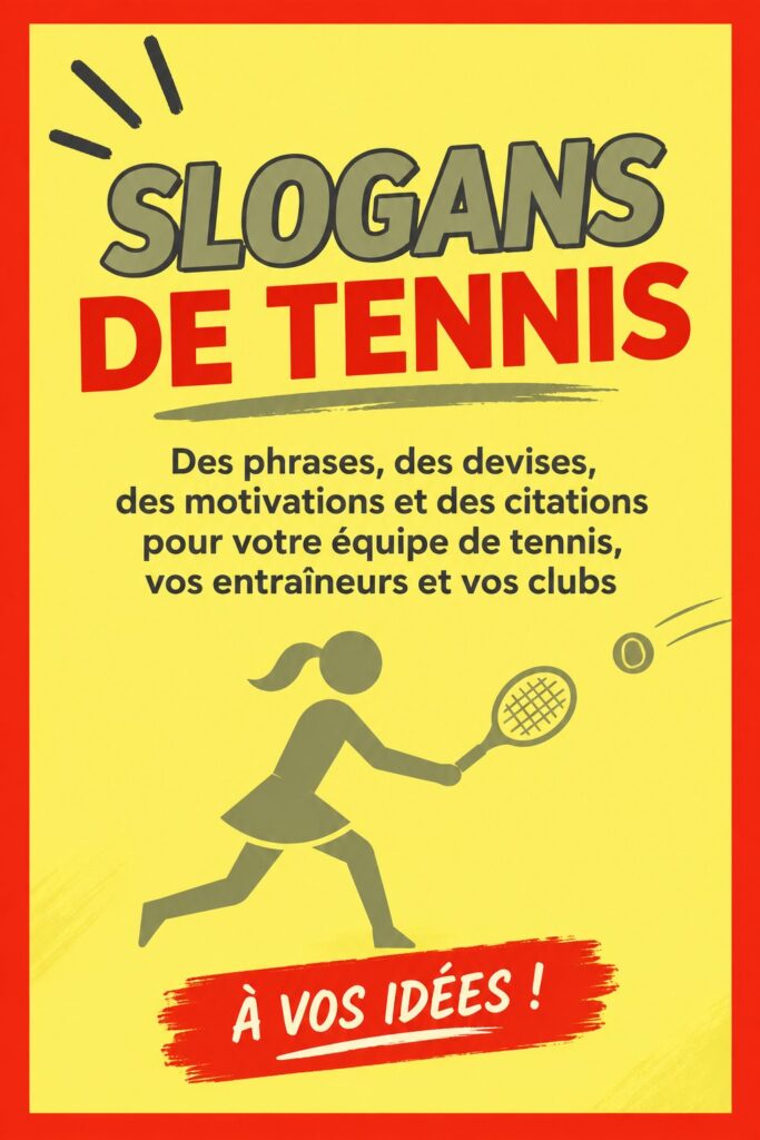 Un groupe de femmes jouent au tennis, illustrant la motivation sportive avec des slogans