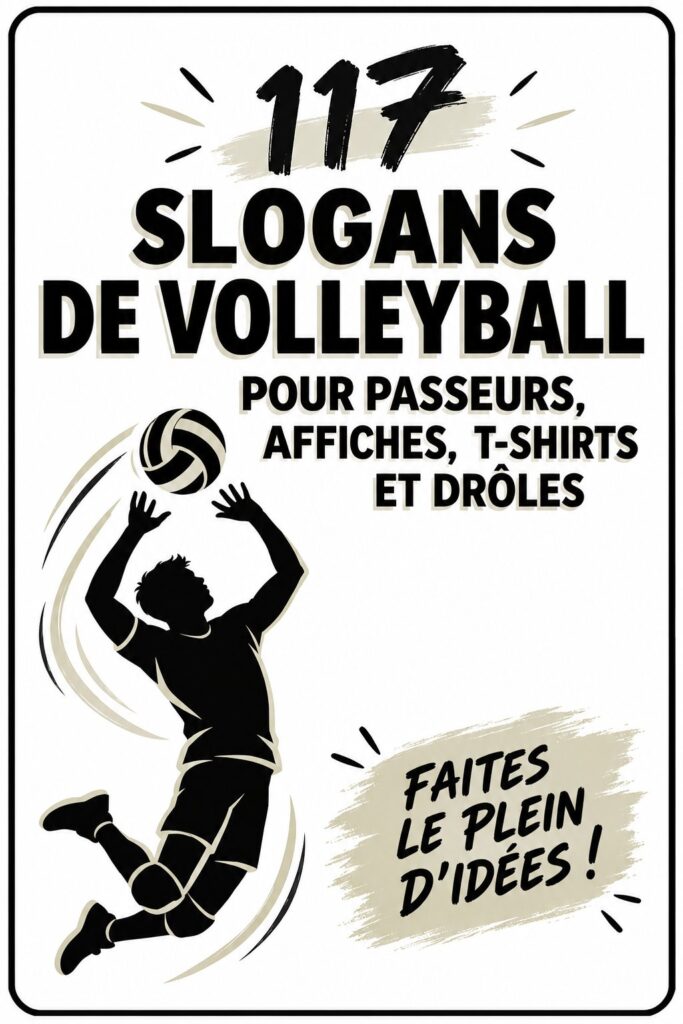 Slogans inspirants pour le volley-ball affichés sur un t-shirt