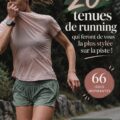Femme courant dans un parc avec une tenue de running colorée et stylée.