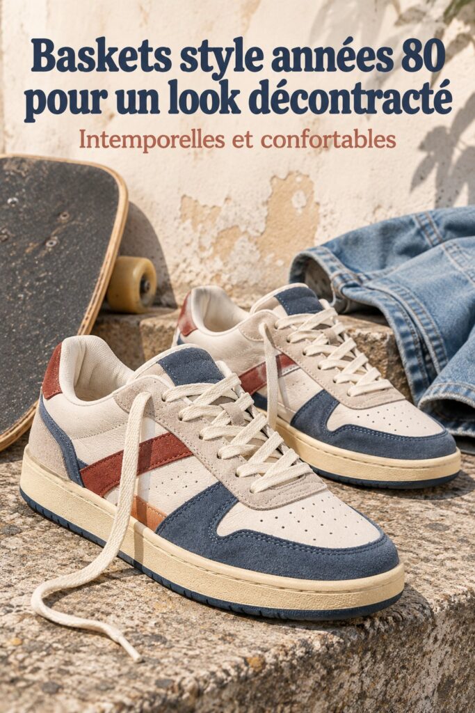 Chaussures Adidas vintage des années 80 sur fond coloré