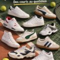 Une collection de baskets de tennis iconiques représentant l'histoire du sport.