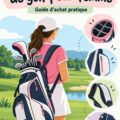 Sac de golf féminin élégant sur un parcours de golf