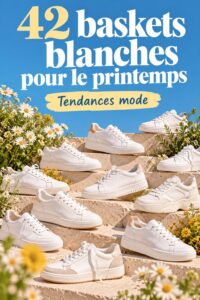 Une sélection colorée de sneakers printanières sur fond clair