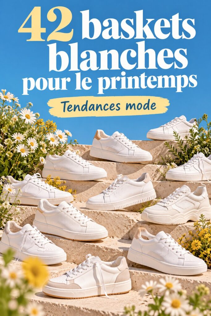 Une sélection colorée de sneakers printanières sur fond clair